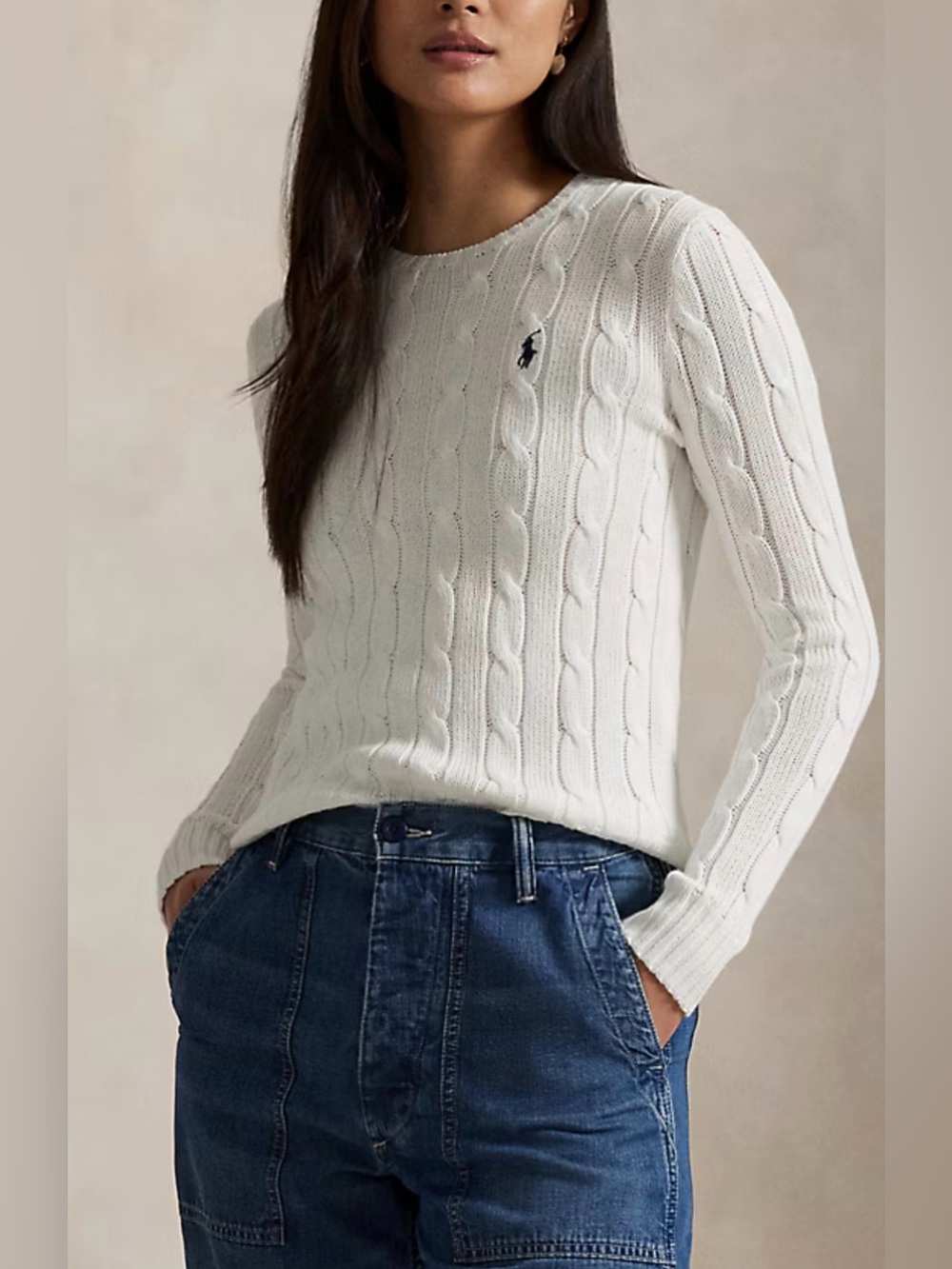 Ralph  Lauren Sport Women’s Long Sleeve Crewneck Slim Fit Sweater Size Medium